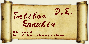 Dalibor Radukin vizit kartica
